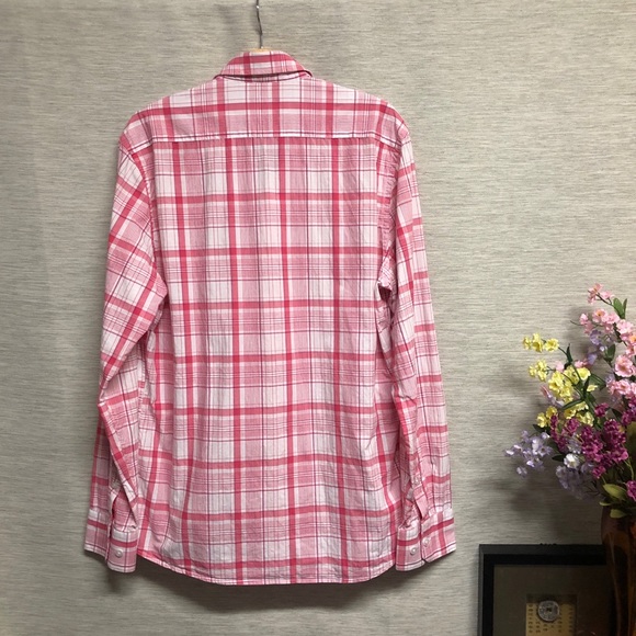 RW & Co. Fitted Long Sleeve Checkered Shirt, Size M - Picture 2 of 10